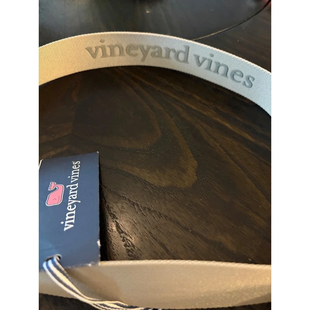 Vineyard Vines D-Ring Belt Men Medium Khaki NWT Logo Webbing